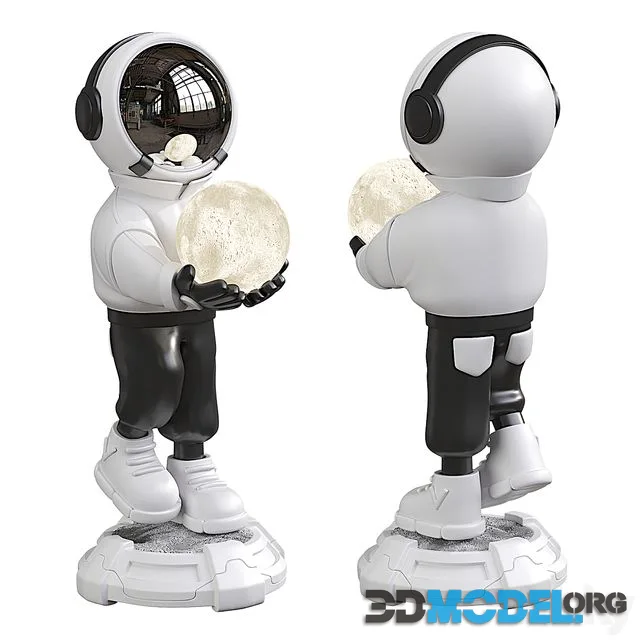 Sculpture Art Astronaut Statue Lamp