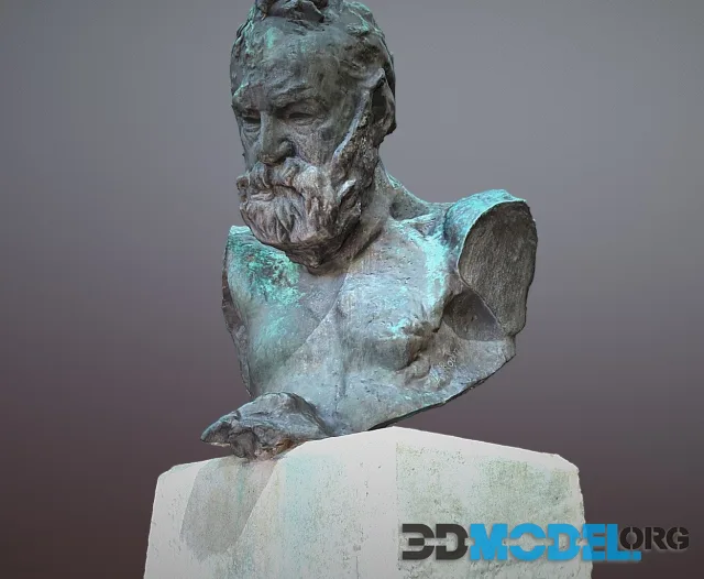 Sculpture Victor Hugo By Auguste Rodin (PBR)