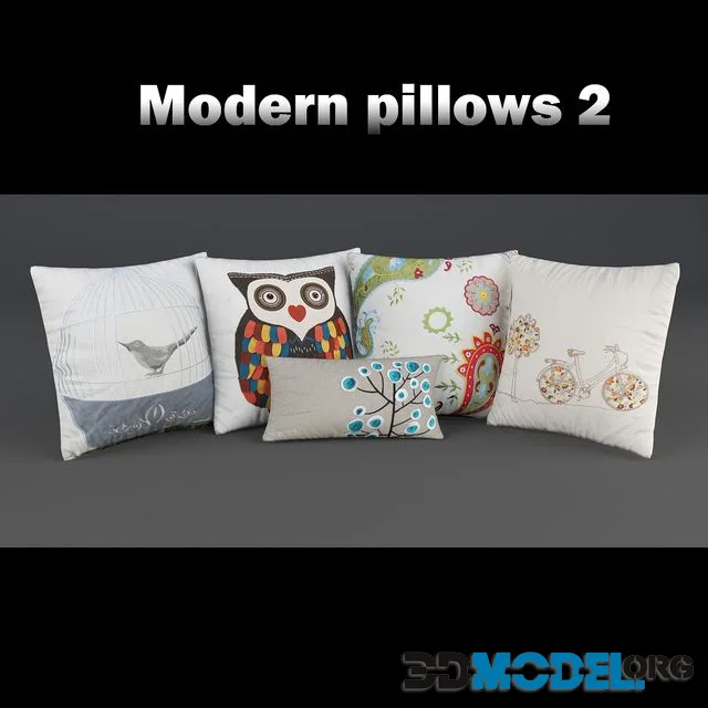 Set of modern decorative pillows