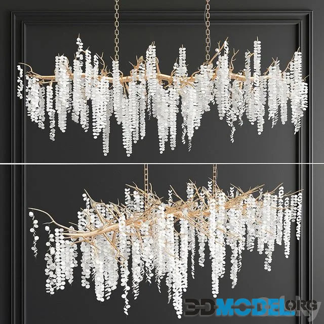 Shiro-Noda Cluster Horizontal Chandelier