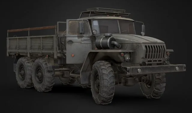 Soviet Truck Ural 4320 Rust Version (PBR)