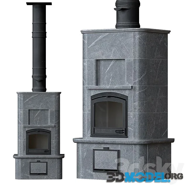 Stone fireplace stove