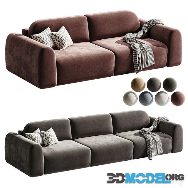 Straight sofa Lilt 2 round