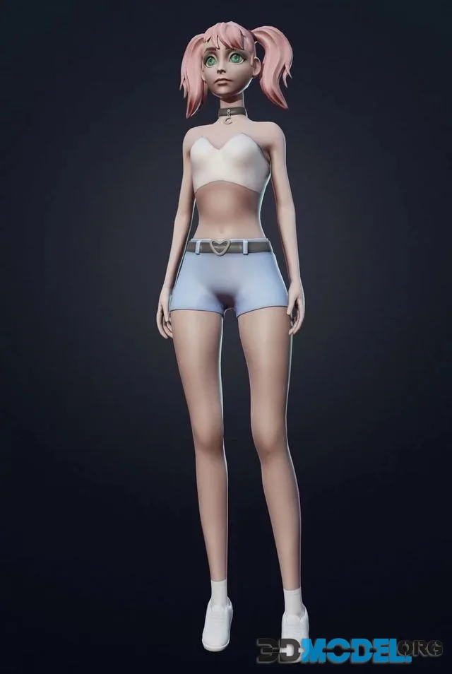 Stylized 3D character Low-poly (PBR)