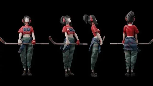STYLIZED CHARACTER ANIME URBAN VERSION Low-poly (PBR)