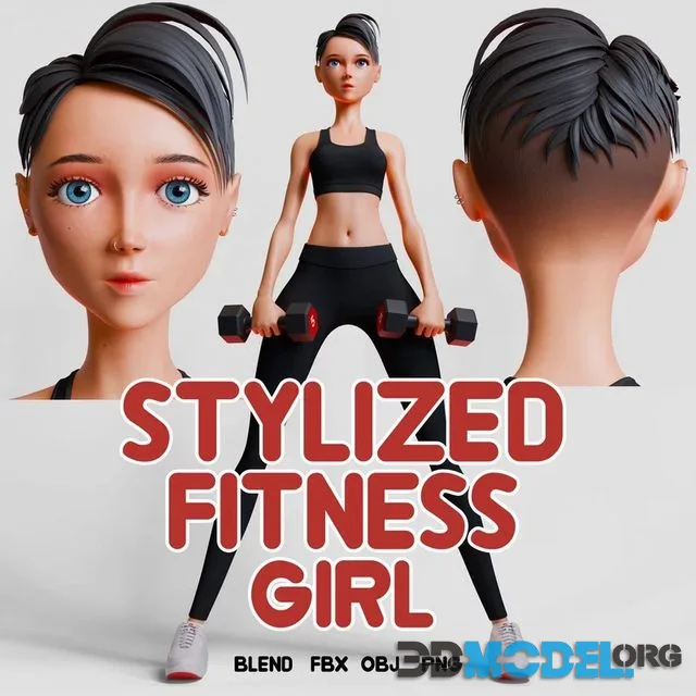 Stylized Fitness Girl (PBR)