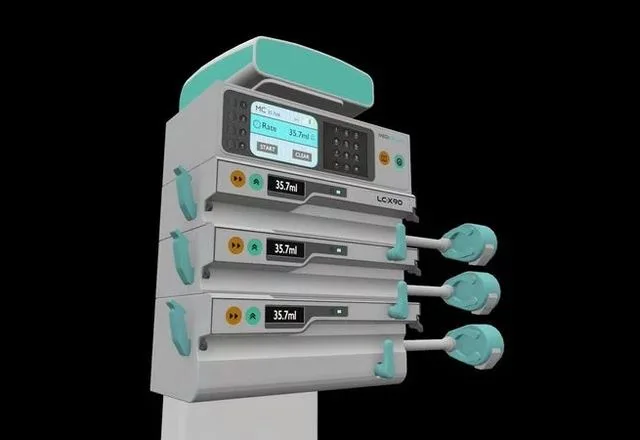 Syringe Pump Medical Model Low-poly (PBR)