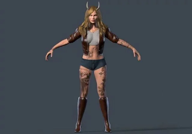The devils daughter Low-poly (PBR)