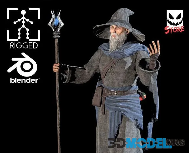 The Magician Low-poly (PBR)