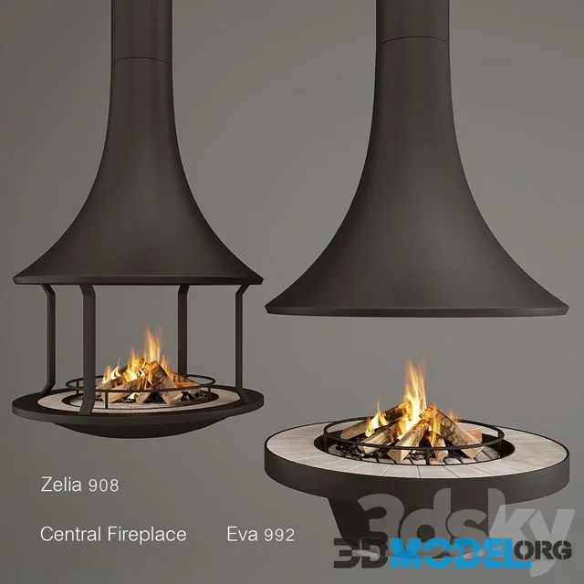 Two Fireplaces Zelia 908 and Eva 992
