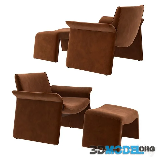 Verellen furniture Oakley lounge chair and ottoman