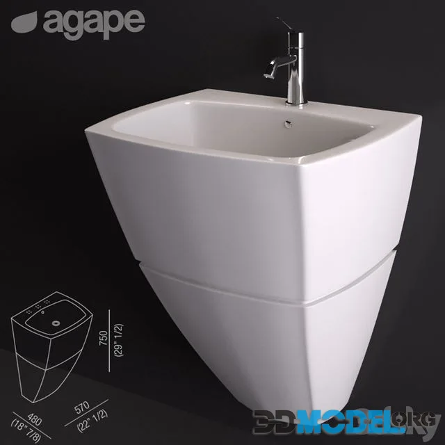 Washbasin Agape 750C