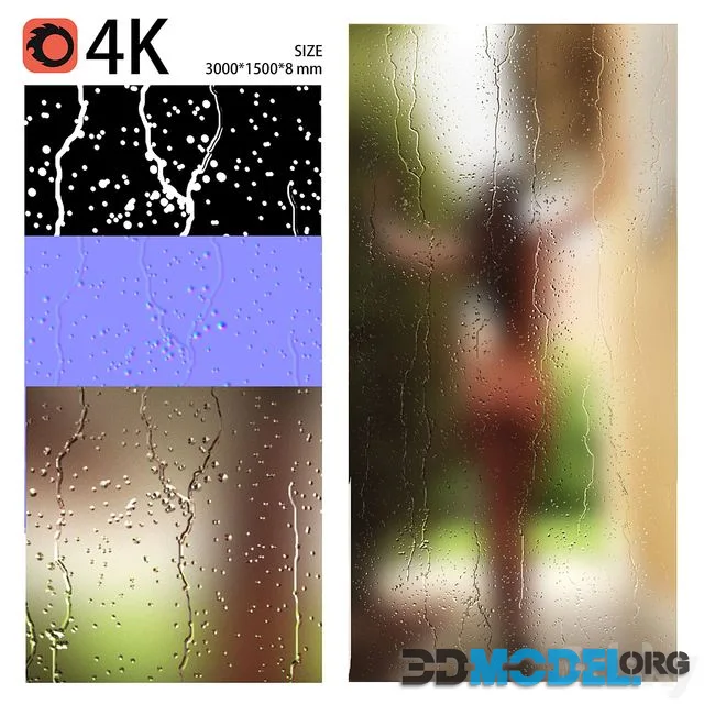 Wet misted glass