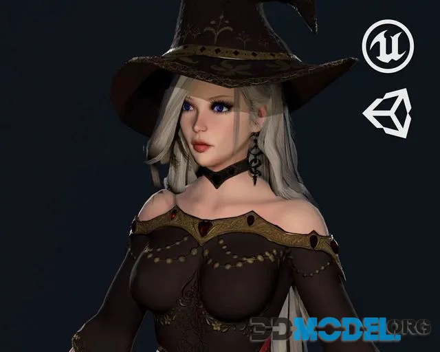 Witch Girl – Low-poly (PBR)