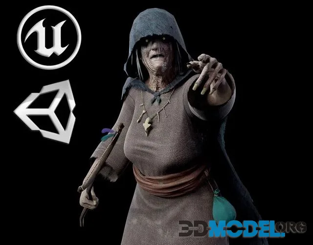 Witch Low-poly (PBR)