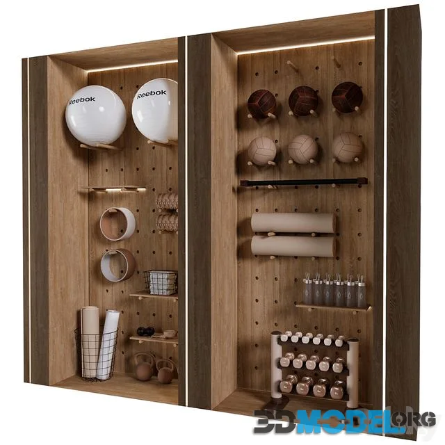 Yoga and Fitness Shelf