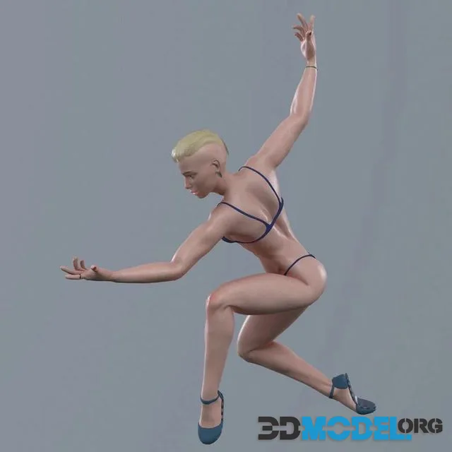 Young Woman Low-poly (PBR)