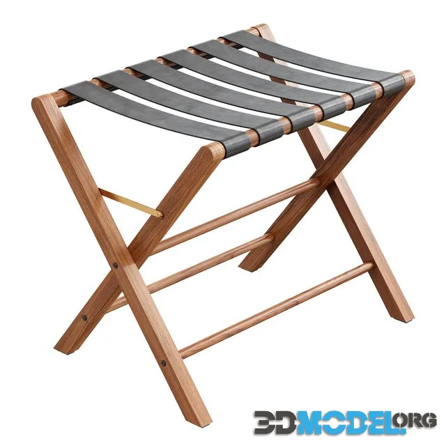 Zara Home - The leather and wood stand for suitcase