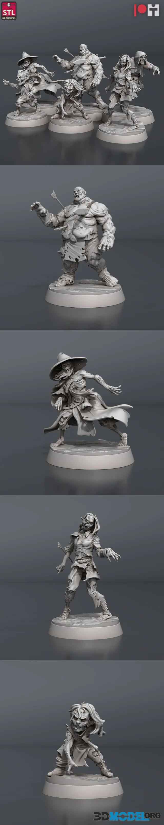STL Miniatures - Zombie Set – Printable