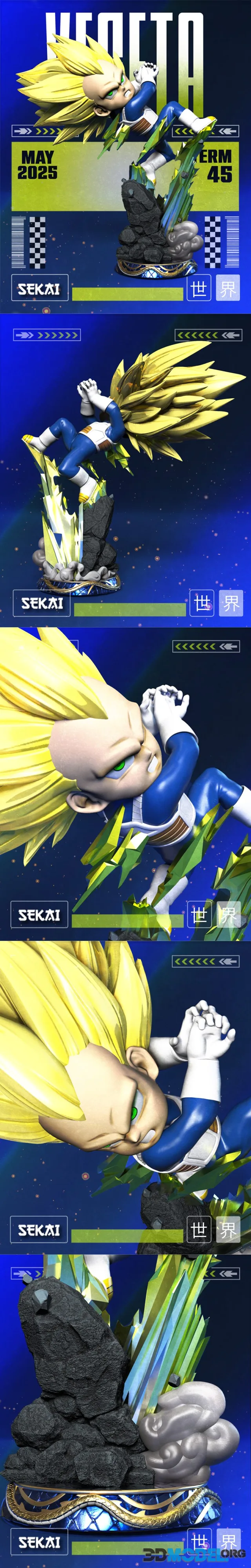 Sekai - Vegeta SSJ3 Daima – Printable