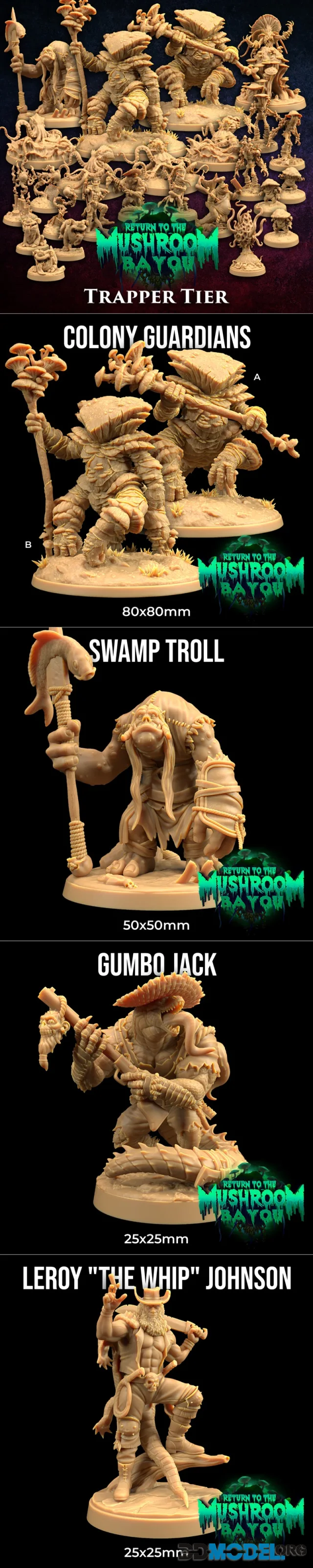 The Dragon Trappers Lodge - Return To The Mushroom Bayou - Trapper Tier – Printable