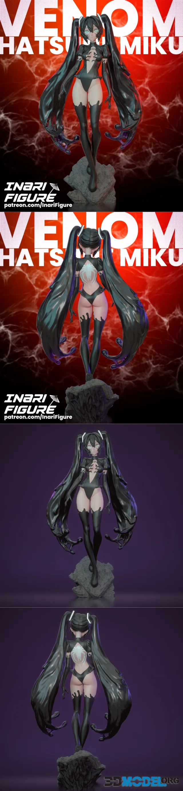 inari3D - Venom Hatsune Miku – Printable