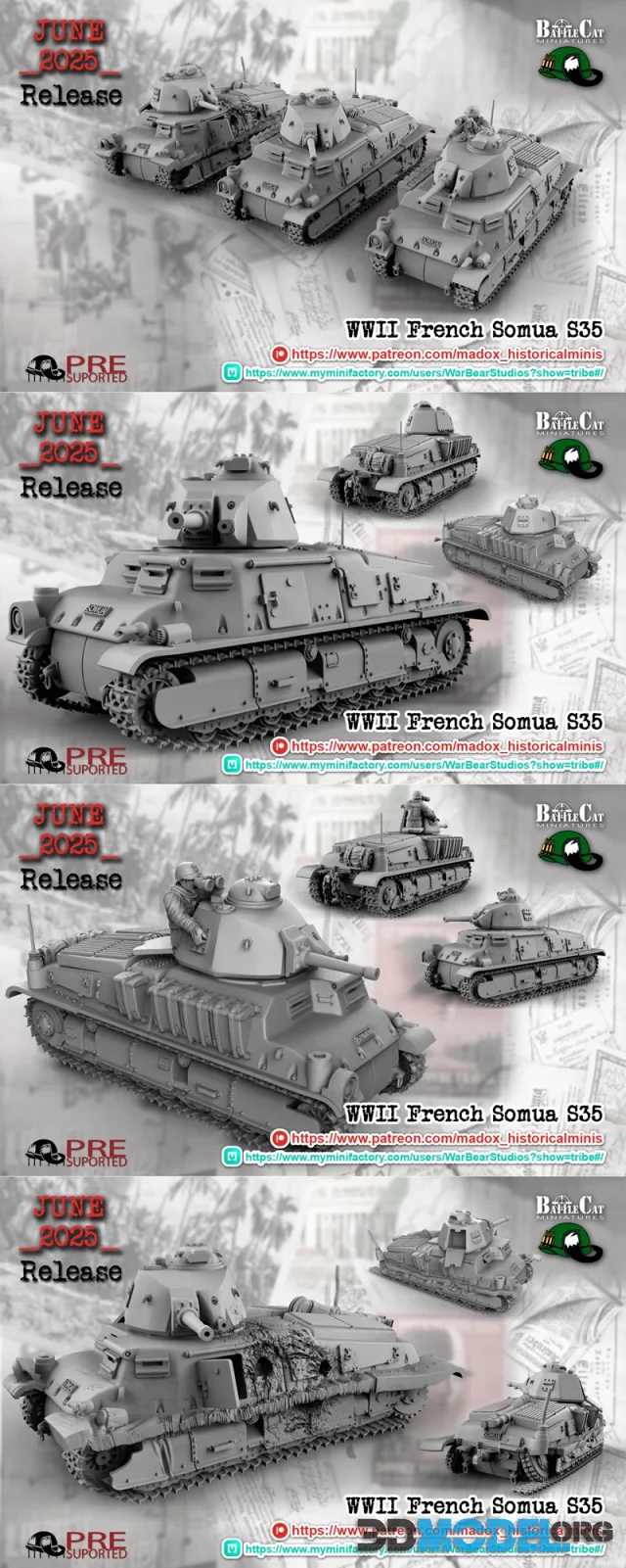 WWII French Somua S35 – Printable
