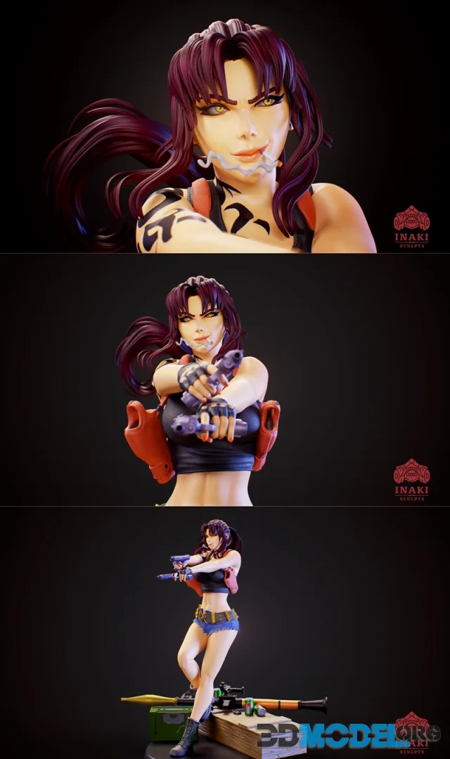 Inaki Sculpts - Revy - Black Lagoon – Printable
