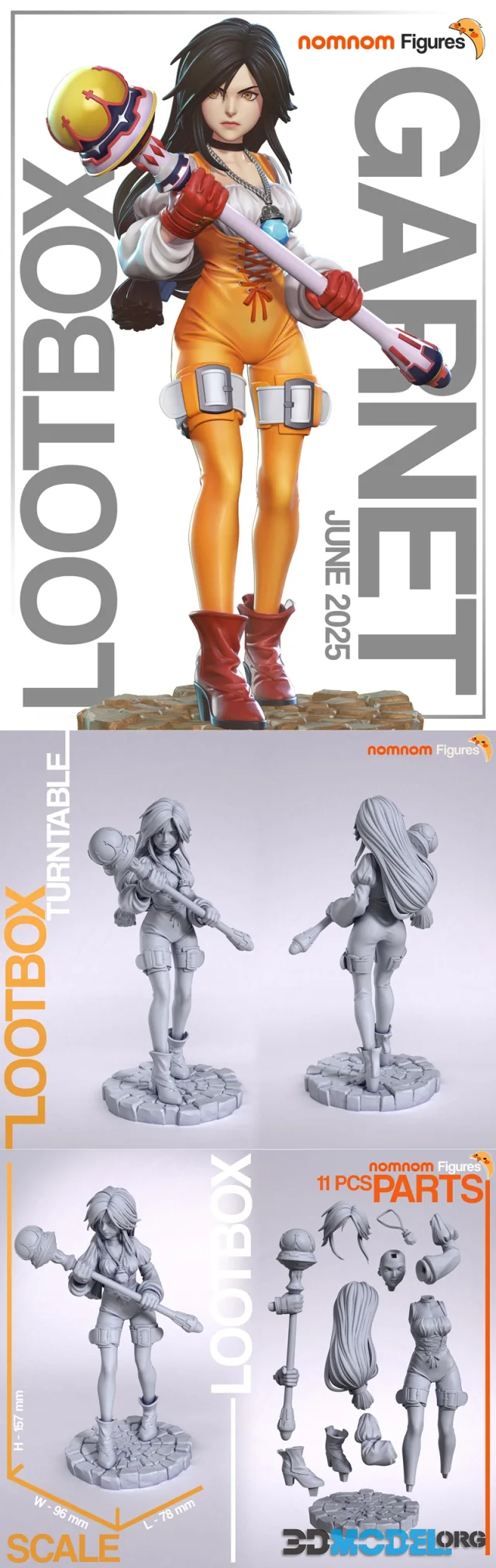 Nomnom Figures - Garnet Til Alexandros - Final Fantasy IX – Printable