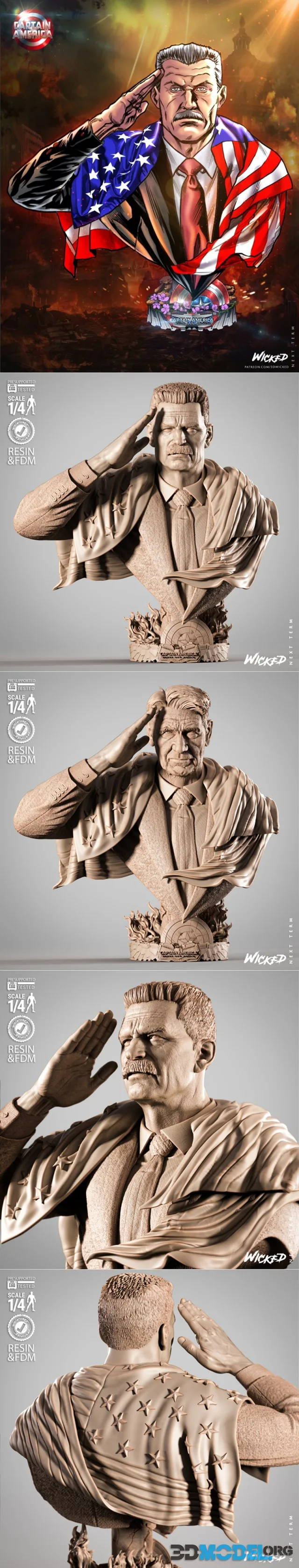 WICKED - Ross Portrait Bust – Printable