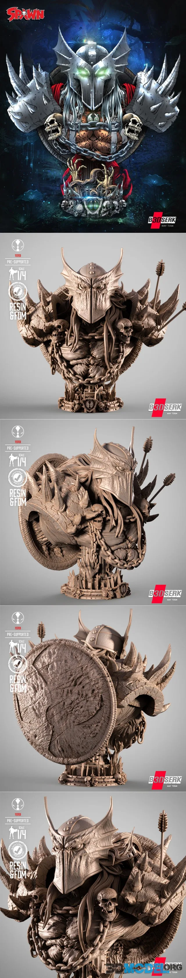 B3DSERK - Dark Ages Spawn Portrait Bust – Printable