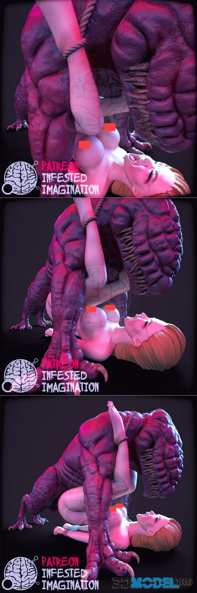 Infested Imagination - Hellhound Monster Female Abuse – Printable