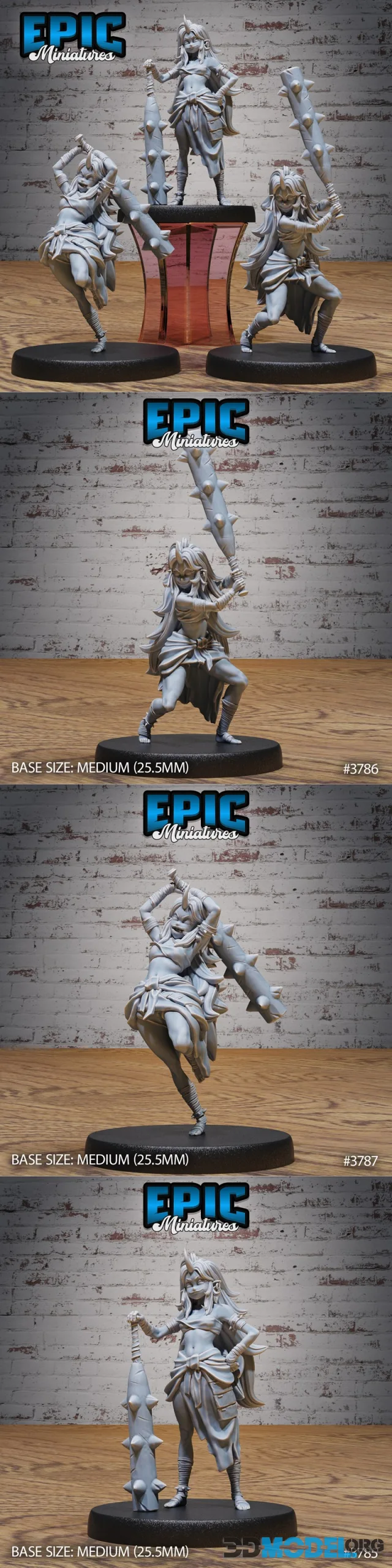 Epic-Miniatures - Blue Oni Girl Set – Printable