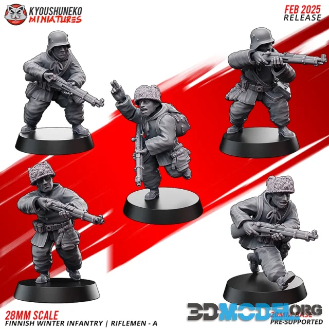 Riflemen - A - Finnish Winter Infantry ww2 – Printable