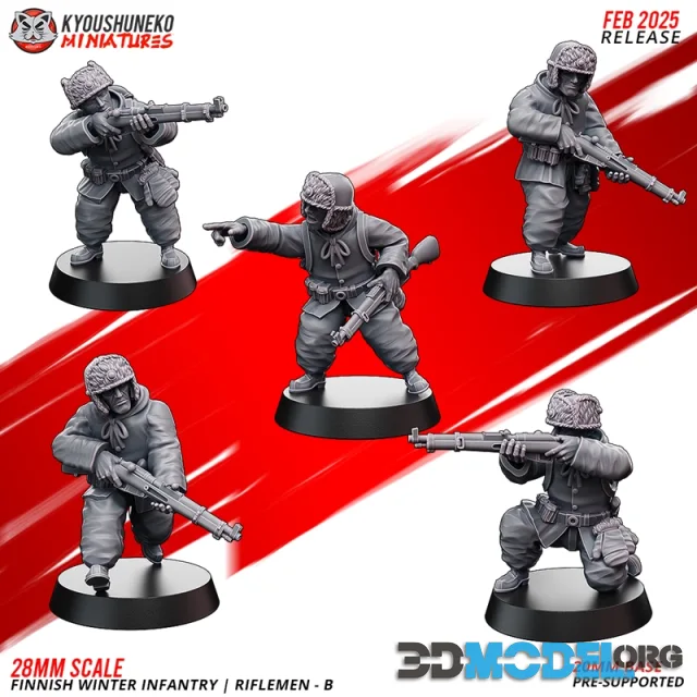 Riflemen - B - Finnish Winter Infantry ww2 – Printable