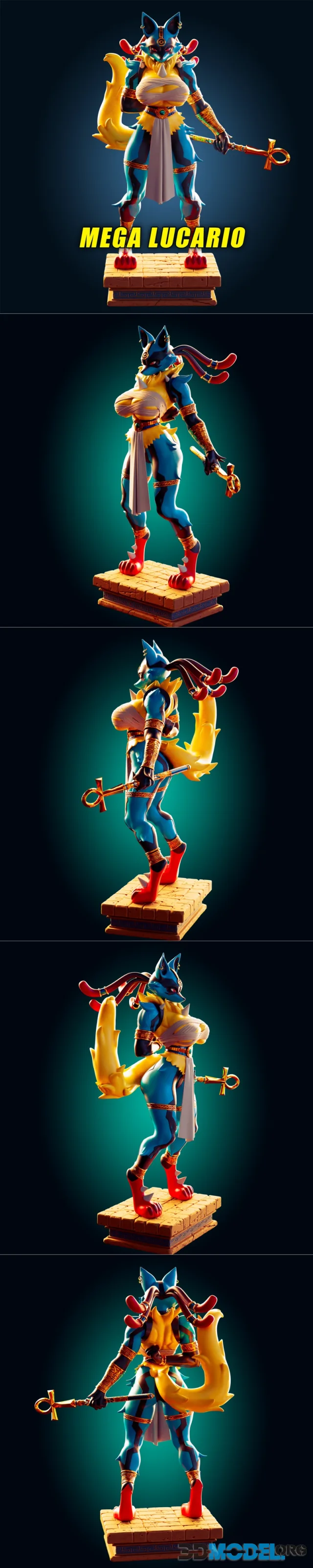 Officer Rhu - Mega Lucario – Printable