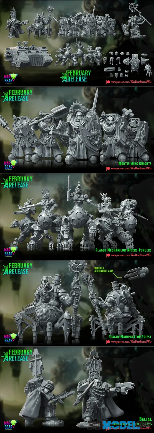 War Bear Studios February 2025 – Printable