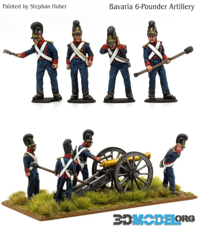 Napoleonic Bavarian 6-Pounder Artillery Firing – Printable