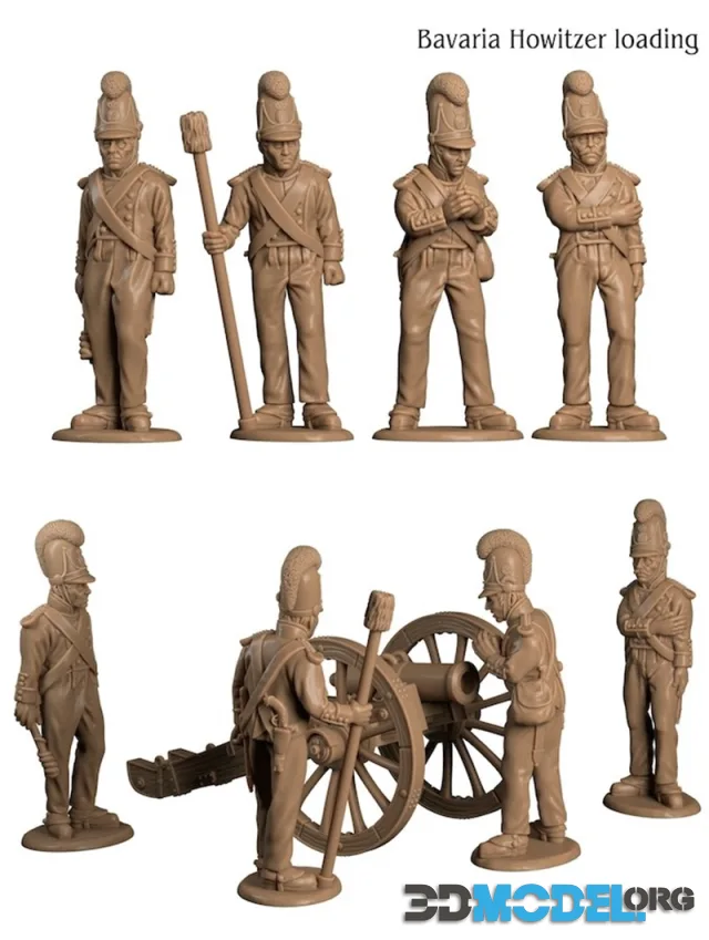 Bavarian Howitzer Foot Artillery loading – Printable
