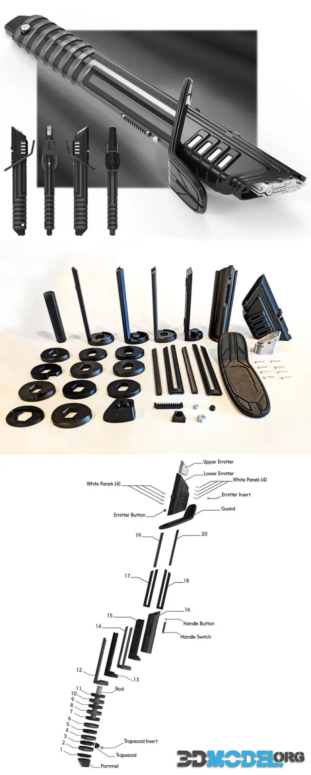 Black Lightsaber (The Mandalorian) – Printable
