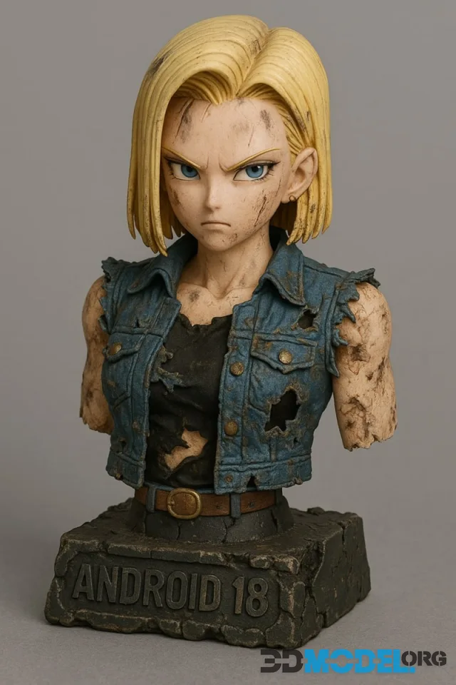 Android 18 damage bust – Printable