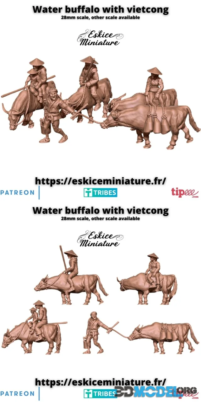 Water Buffalo with vietcong – Printable