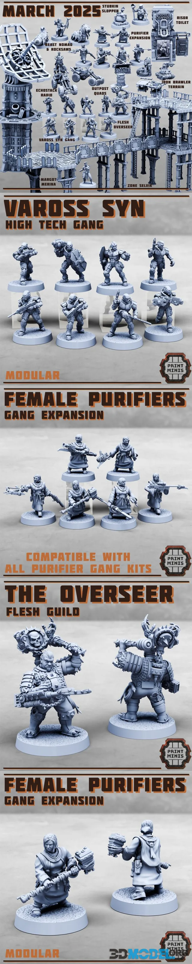 Print Minis - March 2025 Collection – Printable