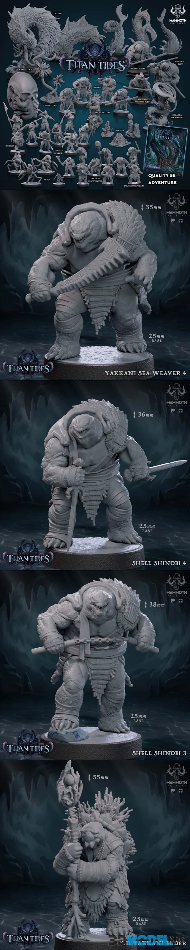 Mammoth Factory - Titan Tides Collection and 5e Adventure – Printable
