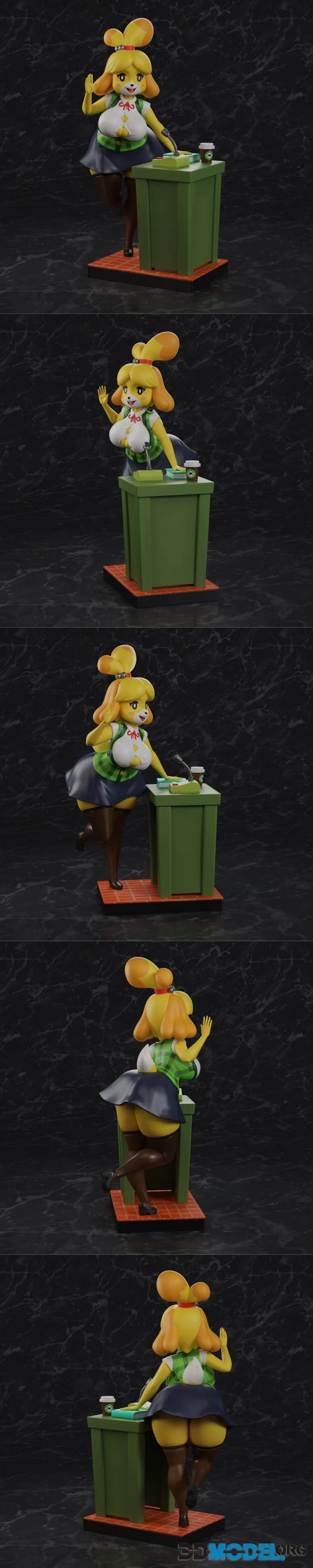 PolyBitsArt - Animal Crossing - Isabelle – Printable