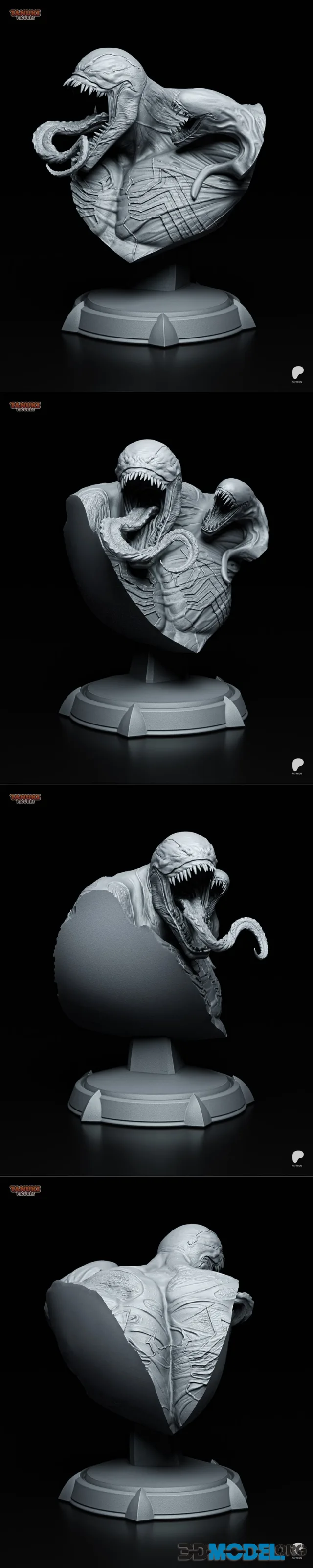 Tanuki Figures - Venom Bust – Printable
