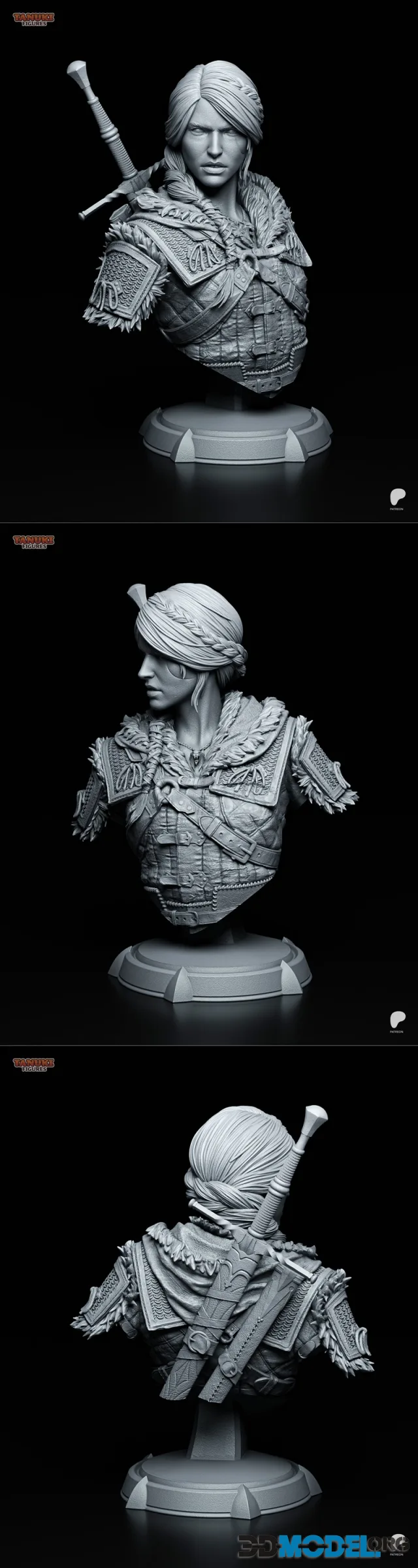 Tanuki Figures - Ciri Bust – Printable