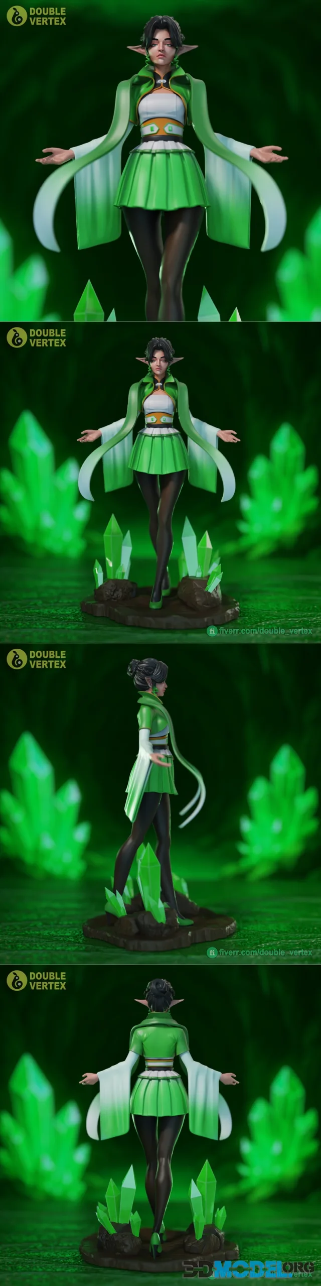 Emelard Elf by Double Vertex – Printable