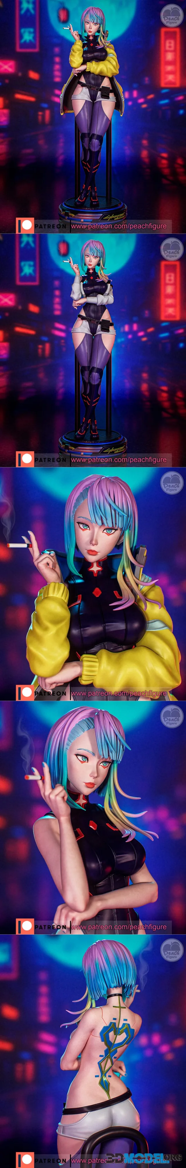 Peach Figure - Lucy Cyberpunk – Printable