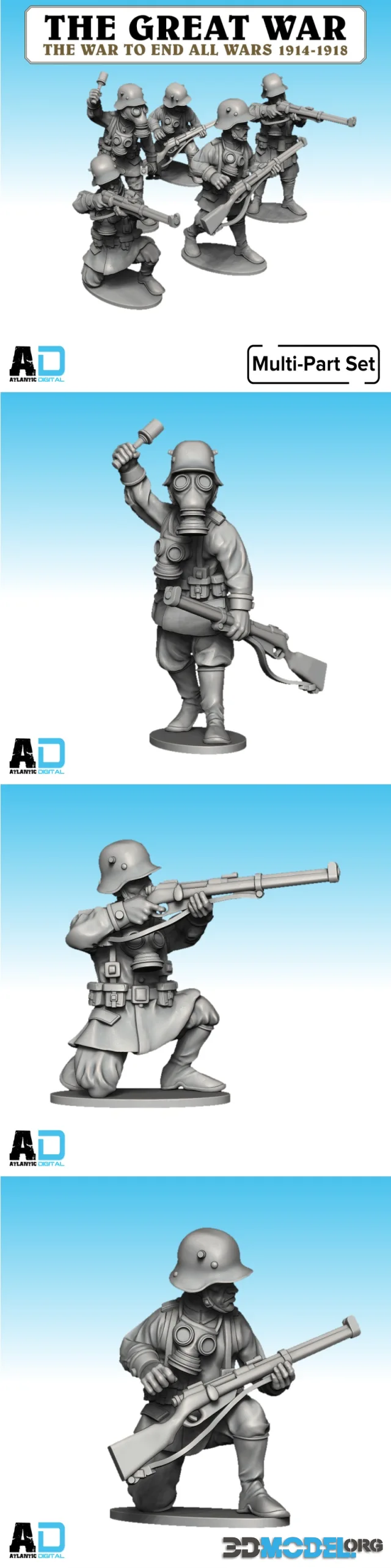 Dismounted German Cavalry WW1 – Printable